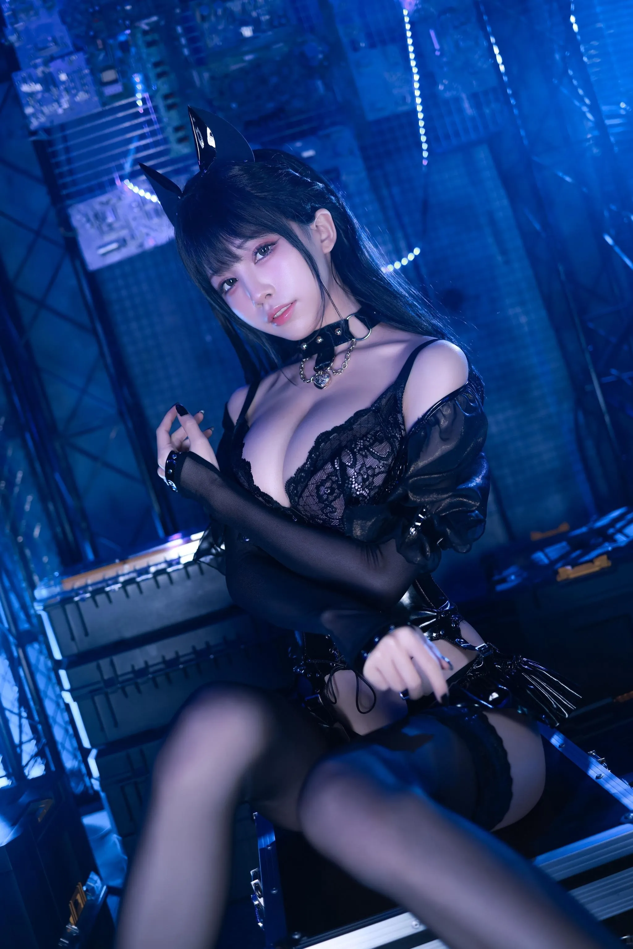水淼Aqua – NO.94 猫咪女郎-黑色猫猫 [59P]插图7